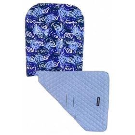 Stroller Seat Liner, Roses Camo Blue