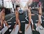 The Red Hot Chili Peppers Music Poster 25x19" Nude Wearing Just Socks / Copying Abbey Road