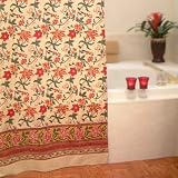 Tropical Garden ~ Colorful Country Cottage Fabric Shower Curtain