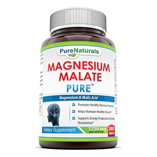 Pure Naturals Magnesium Malate, 1250 Mg, 360 Count Pure Naturals Magnesium Malate, 1250 Mg, 360 Count