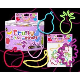  Shaped Rubber Bands Bracelets 12Pack Fruity RubbaBandz