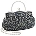 MG Collection Adele Embroidered Seed-Beaded Evening Purse