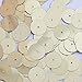 Round Sequin 15mm Pale Yellow Gold Metallic Couture Paillettes