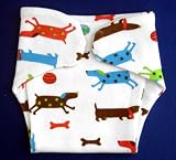 Playful Puppy Dogs Diaper Cover, Newborn 0-3 Months to 12 lbs