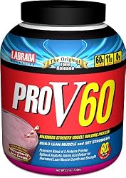 Labrada Nutrition Lean Body Pro V 60 Multi-Purpose Protein Blend, Strawberry Ice Cream, 3.5-Pound Tub