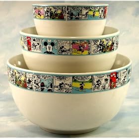 3pc Large Mixing Bowls, Disney Mickey Friends. by TICODECOR