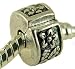SILVER PLATED FLOWER & LEAF HINGED CLIP ON STOPPER FITS PANDORA TROLL