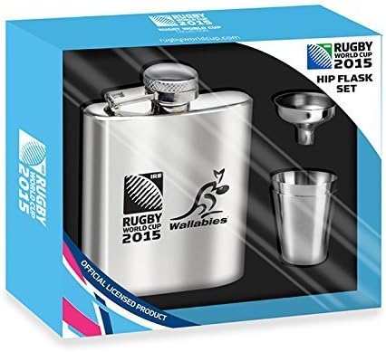 Australia Wallabies Rugby World Cup 2015 Hip Flask Gift Set by Rugby World Cup 2015