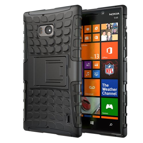 Hyperion Nokia Lumia Icon 929 Windows Phone Explorer Hybrid Case (Compatible with Verizon Nokia Lumia Icon 929) **2 Year No Hassle Warranty** [Hyperion Retail Packaging] (BLACK)