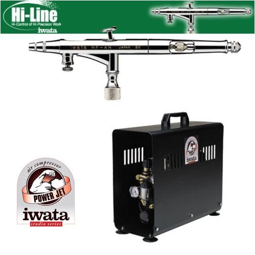 Iwata Hi-Line HP-AH Airbrushing System with Power Jet Air Compressor