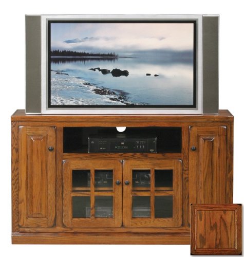 Eagle Industries 67755PLBD Eagle Industries Legacy Thin 55 Tall Corner Entertainment Console- Burnished Oak