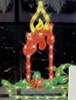 18" Lighted Christmas Candle Window or Yard Silhouette Decoration