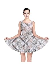 Stretchy Plaid Print Polyester/Spandex Skater Dress 