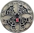 Mens "Black Widow Spinner" Metal Spinning Belt Buckle