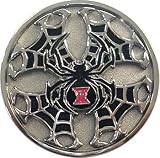 Mens "Black Widow Spinner" Metal Spinning Belt Buckle