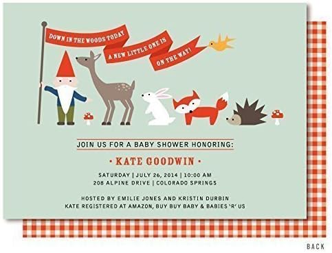 Woodland Baby Shower Invitations