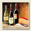AbsorbaStone Coaster set~ Wine and Dine ~4 Tile Drink Coasters ~ code 761