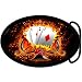 Burning Poker Four Aces Belt Buckle