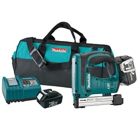 Makita BST221 18-Volt LXT Lithium-Ion Cordless 3/8-Inch Crown Stapler Kit