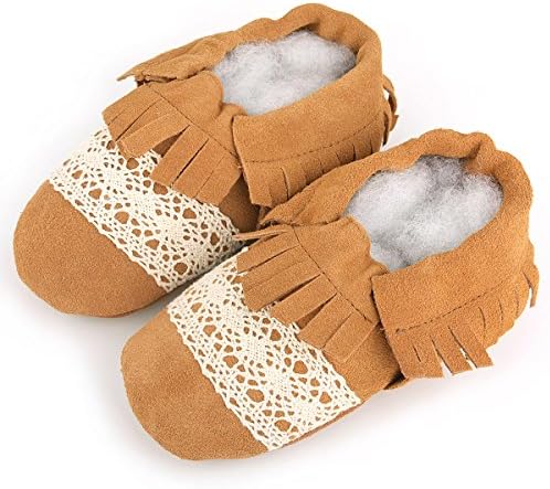 Augusta Baby Soft Leather Sole Fringe Moccasins