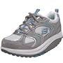 Skechers Women's Shape Ups - Action Packed Sneaker,Gray/Torquoise,7.5 M US
