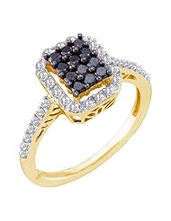 0.50CTW BLACK DIAMOND FASHION RING