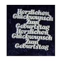 Wachsschriftzug wei&szlig; - Herzlichen Gl&uuml;ckwunsch