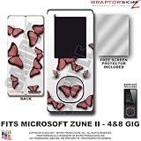 Zune 2 Skin Butterflies Pink on White WraptorSkinz TM Kit fits Zune 2 (4&8gig player) by TuneTattooz TM