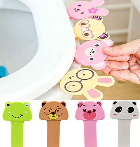 2PCS Yihuily Creative Toilet Seat Pad Lifter, Portable Toilet Cover Lid Lifting Handle, Bathroom Accessories