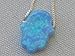 Petite Blue Opal Hamsa Necklace and 925 Silver Chain