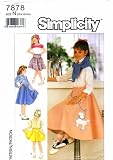 Simplicity 7878 Sewing Pattern Girls Skirts Poodle Circle Size 10 - 12 - 14