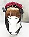 Lolita Red Rose Flower Headband Vintage Ribbon Goth Roses Hair Accessories (A)
