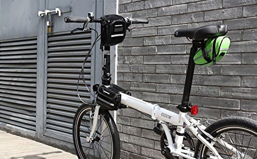Cycling Bike Bicycle Handlebar Bar Basket Bag (Candy green)