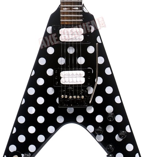 Randy Rhoads Polka Dot Flying V Miniature Guitar