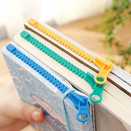 3pcs Zipper Bookmark Page Marker Zipper Bookmark Page Holder Novelty Present by Barboola