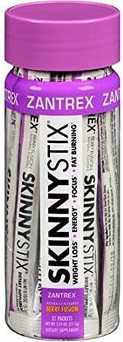 Zantrex Skinnystix Weight Loss Powder Berry Fusion, 21 Packets by Zoller Laboratories