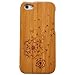Natural Handmade hard wood Bamboo Case Cover for iphone 5 with free screen protector(dandelion)