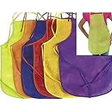 Fun Express Assorted Children's Artists Aprons for Kitchen or Classroom (Pack of 12)