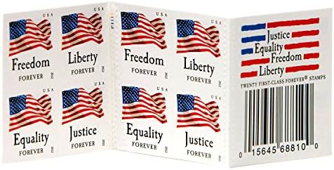 USPS Forever Stamps "Four Flags"-Freedom, Liberty, Equality, and Justice! Self-Adhesive! 3 Booklets of 20! 60 in Total! Good Forever!