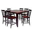 7 Pc Butterfly Gathering Table Set - Oak/ Espresso&nbsp;