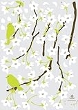 Reusable Decoration Wall Sticker Decal - Spring Flowers and Birds
