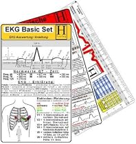 EKG Basic Set: EKG-Lineal + Herzrhythmusstör. + EKG Karte
