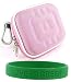 3n1 Combo - Carrying Case for Flip Video and Flip Video Ultra Camcorder with + Screen Protector Shield + Mini Stand (Flip Ultra NOT included), NYLON PINK + Bonus Young Micro - Live Green WristBand