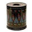 Handmade Lacquer Tissue Box Cover Intricately Hand-etched Design (Thailand)