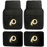 NFL Washington Redskins Car Floor Mats Heavy Duty 4-Piece Vinyl - Front and Rear