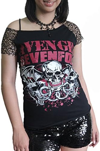 Skullangel DIY Avenged Sevenfold A7X Rock Nest Lace Off Shoulder Tank Top