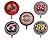 5 Nascar 18" Mylar Party Balloon Bundle - Jeff Jordan, Dale Jarrett, Bill Elliot & Mark Martin