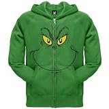 Dr. Seuss - Grinch Face Zip Hoodie
