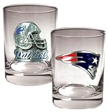 New England Patriots NFL 2pc Rocks Glass Set