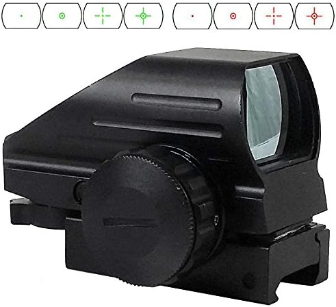 Tactical Red Green Dot 4 Reticle Bright Open Dot Scope Sight Weaver Mount